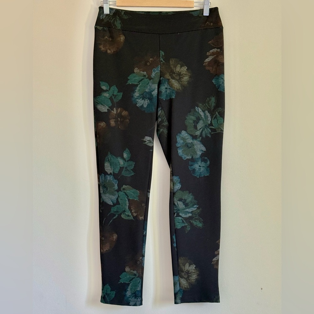 Studio One Floral Print Stretch Leggings SZ.S
